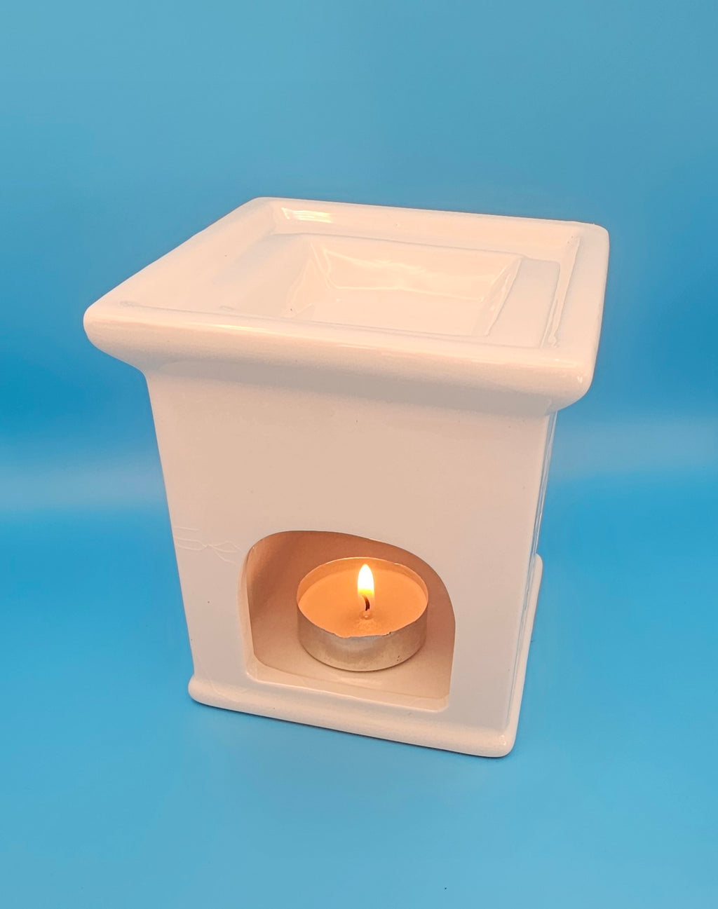 Home Candle Burner Square 10cm x 10cm x 10cm White