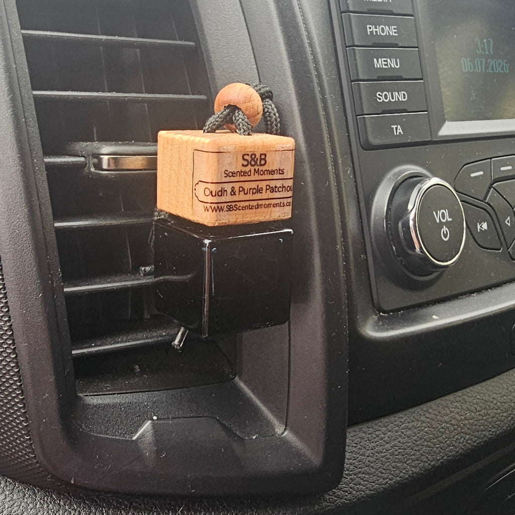 Car Air Freshener Blue Square Bottle