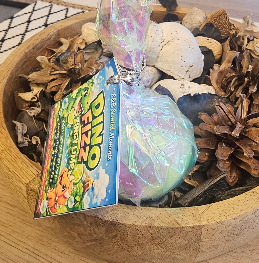 Dino Fizz – Zingy Lime 105g Bath Bomb | Kids Fragrance Collection