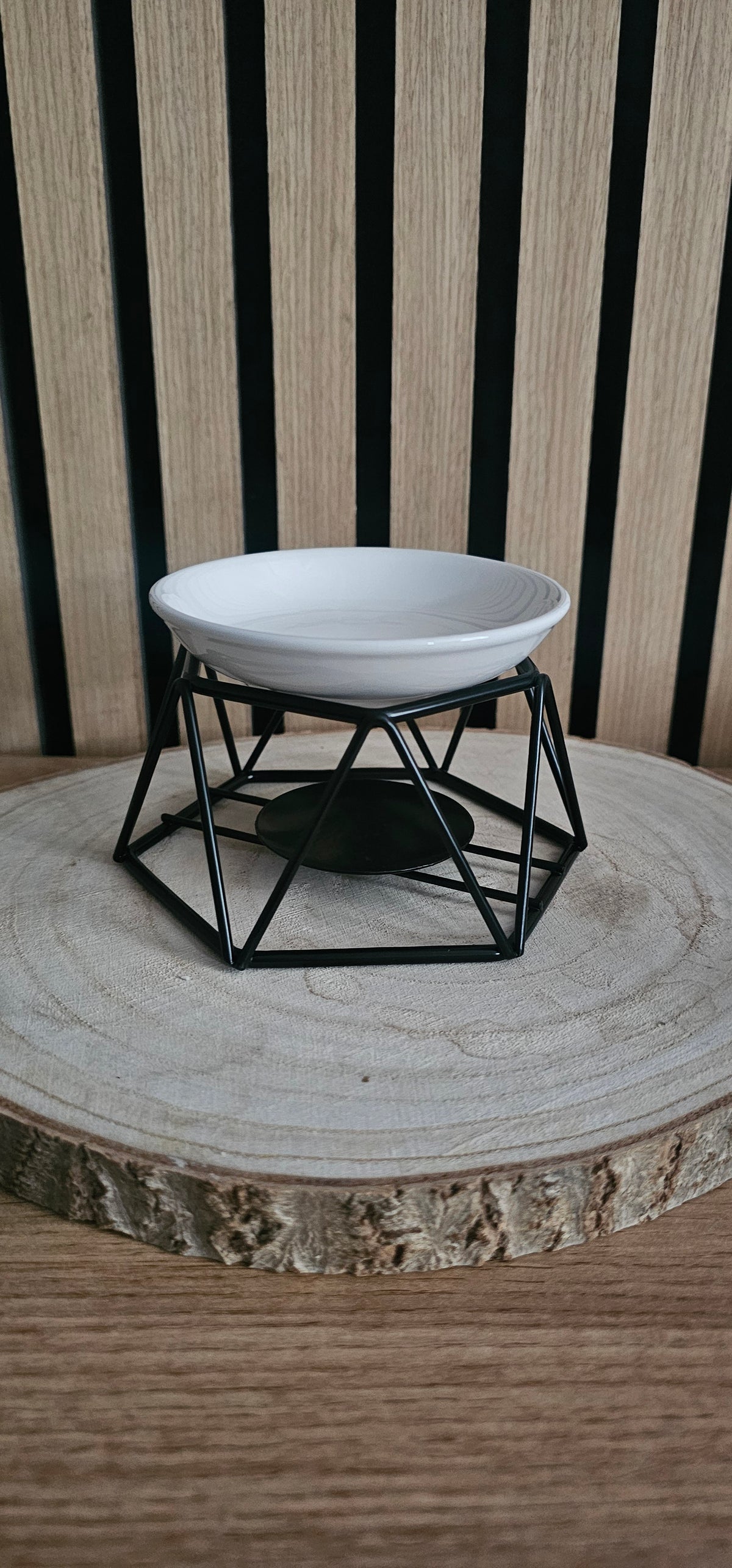 12cm Wax Melt Burner – Modern Geometric Design