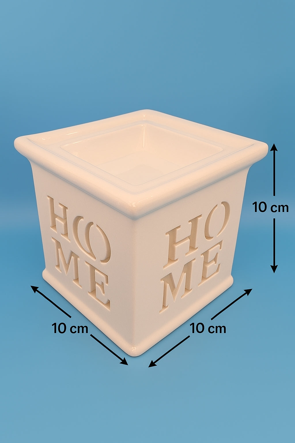 Home Candle Burner Square 10cm x 10cm x 10cm White