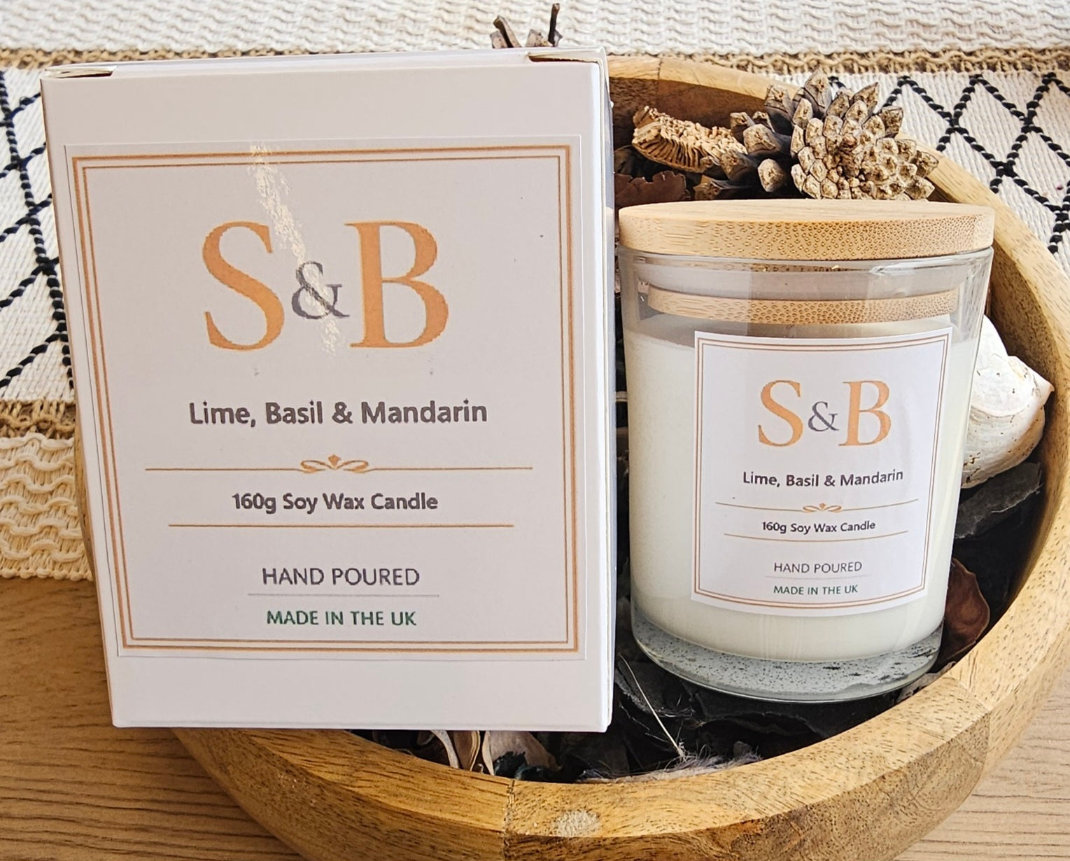 Lime, Basil & Mandarin Candle – 160g