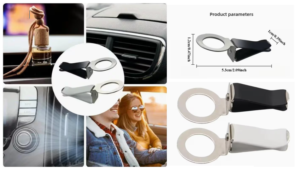 Vent clips for Car Air Freshener.